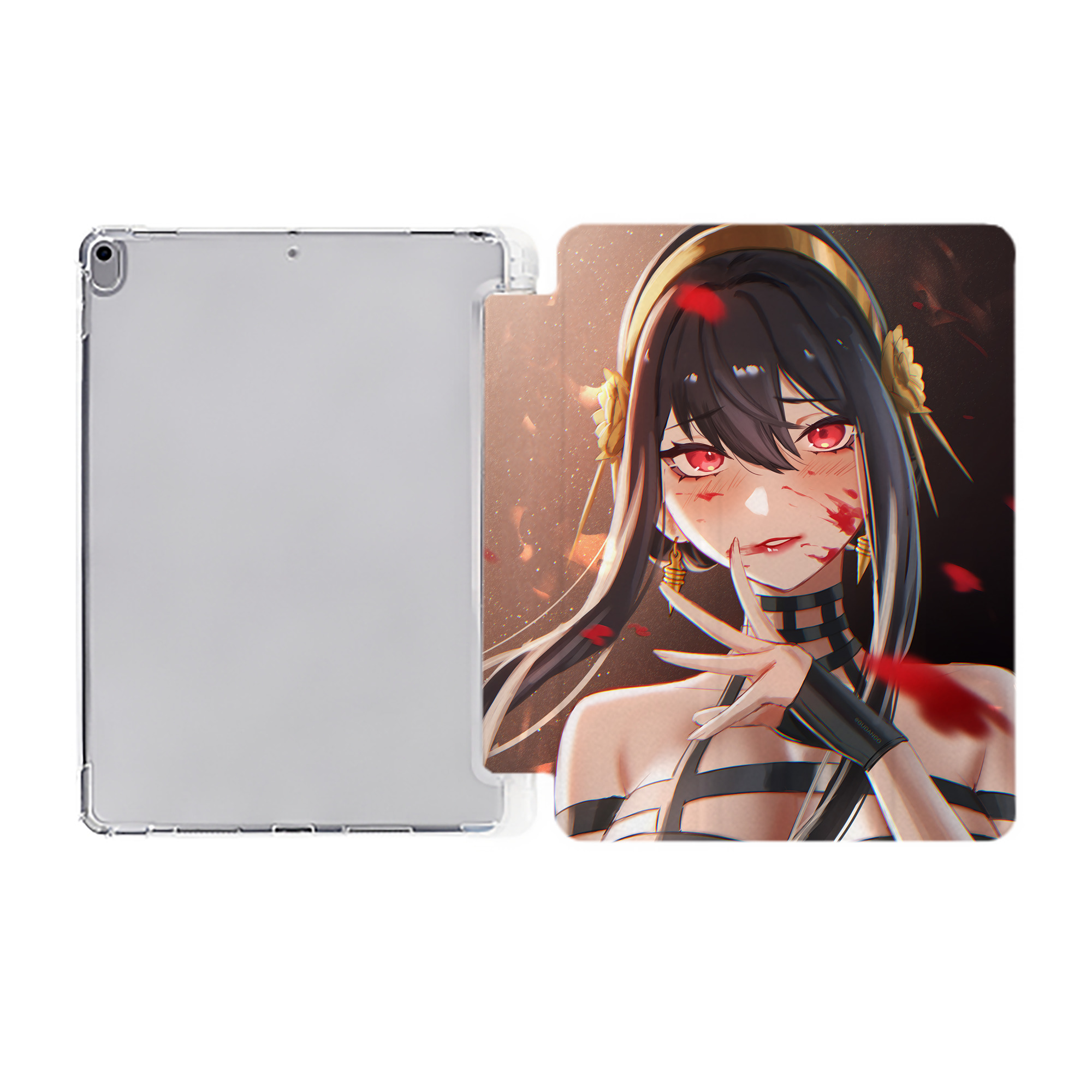 （画像用） SPY×FAMILY间谍家家酒 IPad ケース ペン収納付き 三つ折りスタンド PUレザー×シリコン 対応機種9.5/10.5/10.9インチ